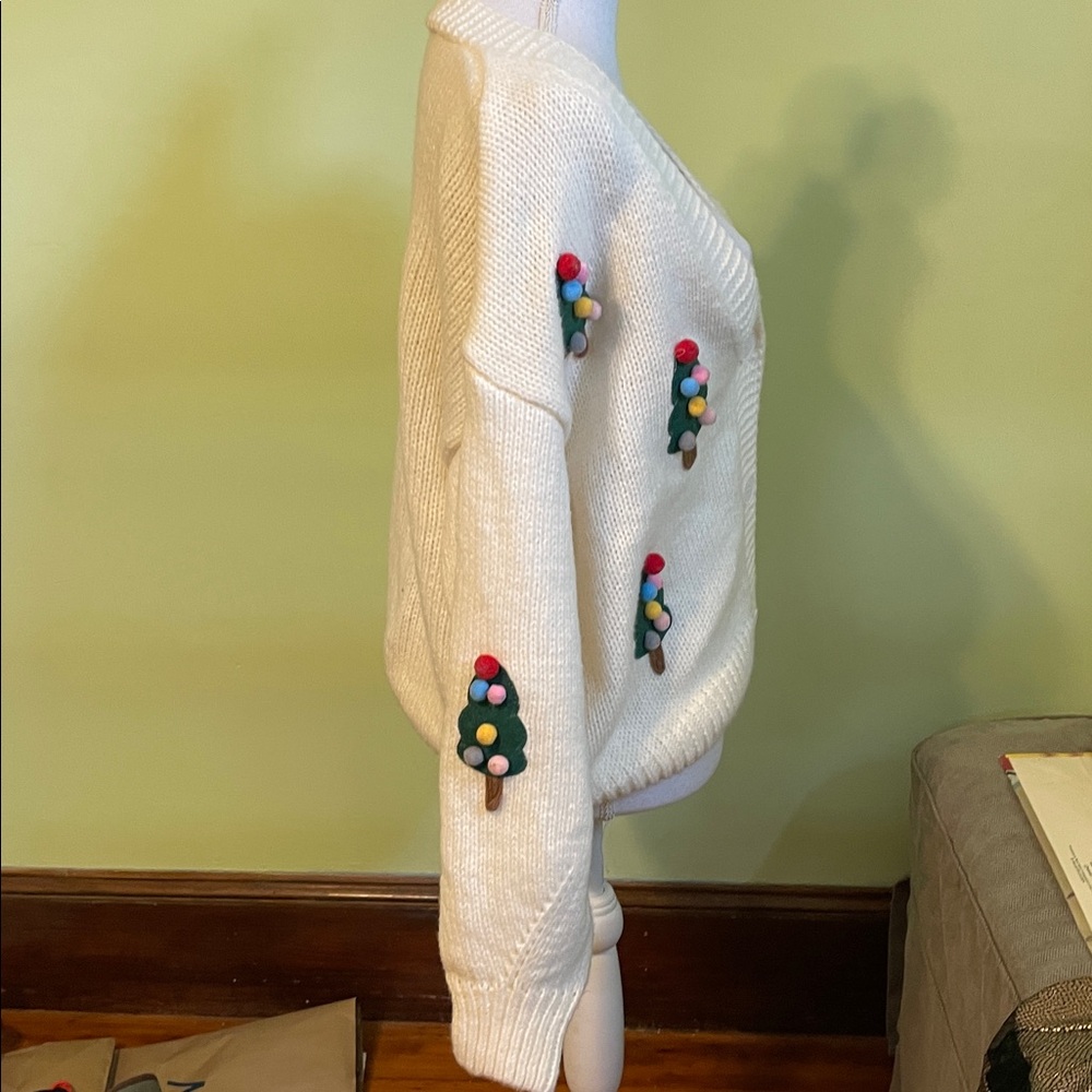 NWT Christmas tree cardigan sweater, size L - Picture 2 of 8